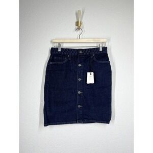 Levis Made & Crafted Button Front High Rise Denim Skirt Size 27 Handloom